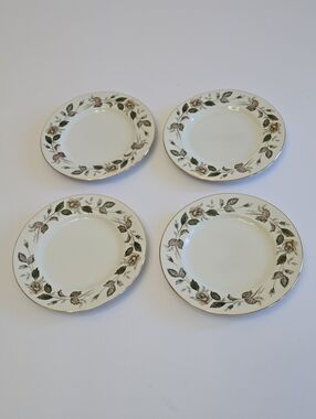 Bristol Set Of 4 Fine China September Song Floral Saucers Japan